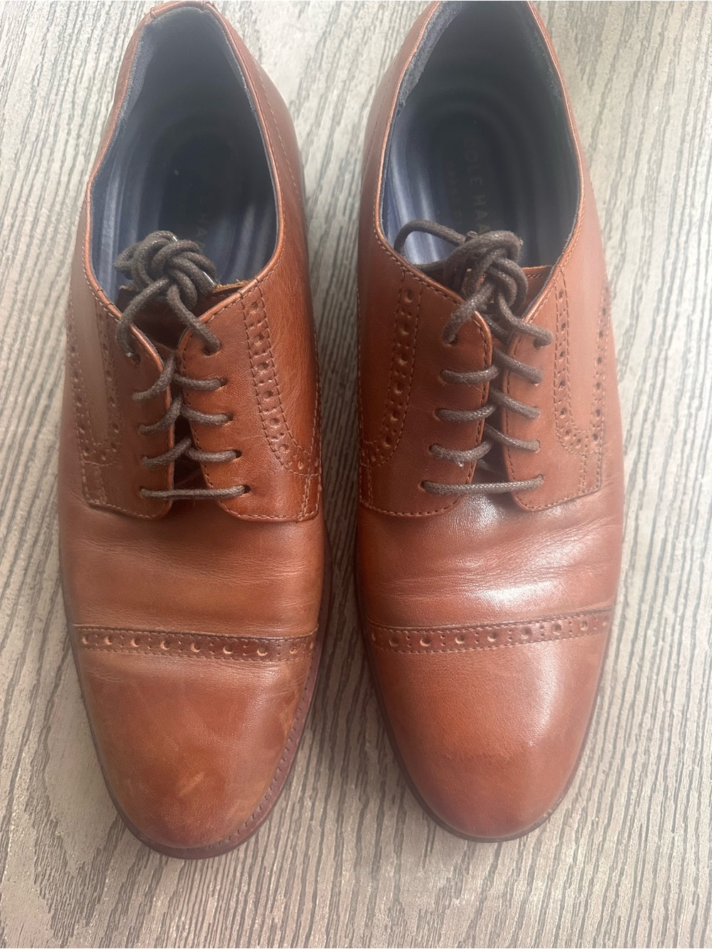 Cole Haan Men's Watson Cap Toe Oxford Leather Dress Shoes Size 9 1/2